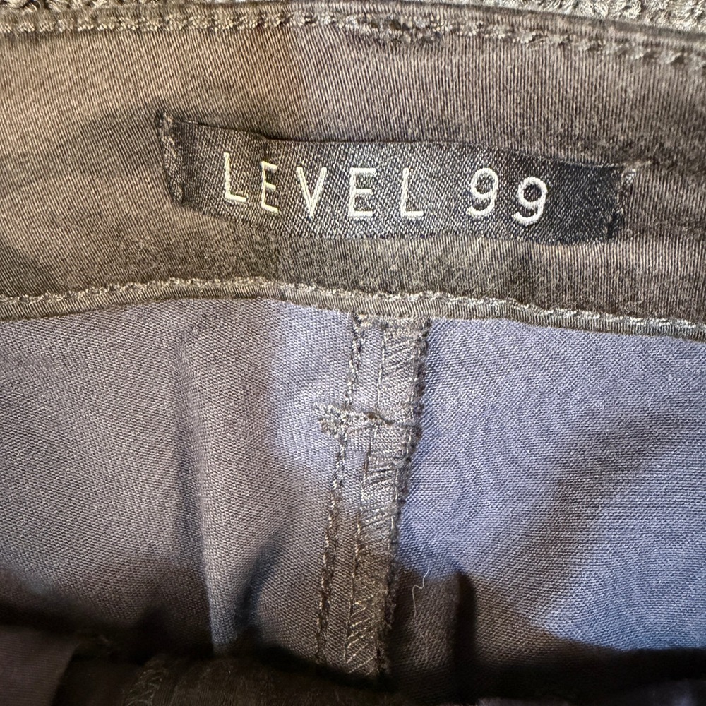 Level 99 Midnight Camo Straight Leg Pants Gold Glitter Stripe SC2G05T Size 30 - Picture 6 of 10